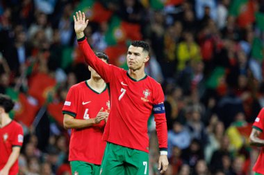 Cristiano Ronaldo, UEFA Uluslar Ligi maçında Portekiz ve Polonya milli takımları arasında Estadio do Dragao 'da görüldü (Maciej Rogowski)