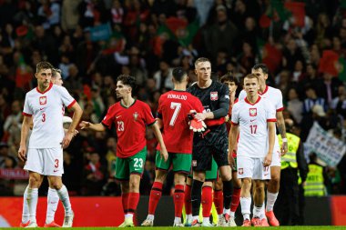 Cristiano Ronaldo, Marcin Bulka UEFA Uluslar Ligi maçında Portekiz ve Polonya milli takımları arasında Estadio do Dragao 'da görüldü (Maciej Rogowski)