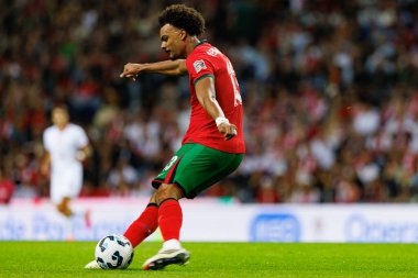 Renato Veiga, UEFA Uluslar Ligi maçında Portekiz ve Polonya milli takımları arasında Estadio do Dragao 'da görüldü (Maciej Rogowski)