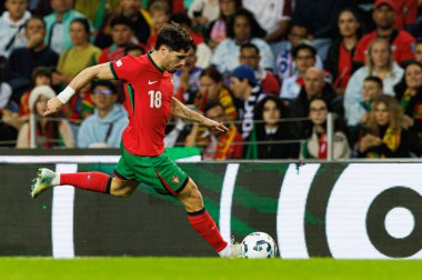 Pedro Neto, Portekiz ve Polonya milli takımları arasında Estadio do Dragao 'da oynanan UEFA Uluslar Ligi maçında görüldü (Maciej Rogowski)