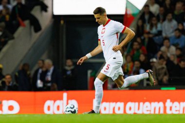 Jan Bednarek, UEFA Uluslar Ligi maçında Portekiz ve Polonya milli takımları arasında Estadio do Dragao 'da görüldü (Maciej Rogowski)
