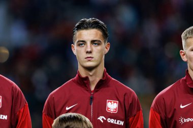 Kacper Urbanski, Portekiz ve Polonya milli takımları arasında Estadio do Dragao 'da oynanan UEFA Uluslar Ligi maçında görüldü (Maciej Rogowski)
