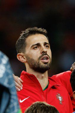 Portekiz ve Polonya milli takımları arasında Estadio do Dragao 'da oynanan UEFA Uluslar Ligi maçında Bernardo Silva görüldü (Maciej Rogowski)