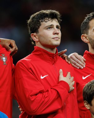 Joao Neves, UEFA Uluslar Ligi maçında Portekiz ve Polonya milli takımları arasında Estadio do Dragao 'da görüldü (Maciej Rogowski)