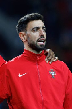 Bruno Fernandes, UEFA Uluslar Ligi maçında Portekiz ve Polonya milli takımları arasında Estadio do Dragao 'da görüldü (Maciej Rogowski)