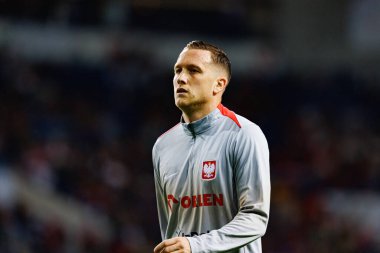 Piotr Zielinski, UEFA Uluslar Ligi maçında Portekiz ve Polonya milli takımları arasında Estadio do Dragao 'da görüldü (Maciej Rogowski)