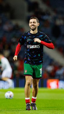 Portekiz ve Polonya milli takımları arasında Estadio do Dragao 'da oynanan UEFA Uluslar Ligi maçında Bernardo Silva görüldü (Maciej Rogowski)