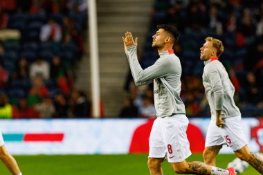 Jakub Moder, UEFA Uluslar Ligi maçında Portekiz ve Polonya milli takımları arasında Estadio do Dragao 'da görüldü (Maciej Rogowski)