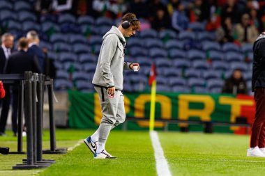 Nicola Zalewski, Portekiz ve Polonya milli takımları arasında Estadio do Dragao 'da oynanan UEFA Uluslar Ligi maçında görüldü (Maciej Rogowski)
