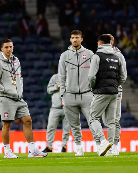 Bartosz Slisz, Jakub Moder UEFA Uluslar Ligi maçında Portekiz ve Polonya milli takımları arasında Estadio do Dragao 'da görüldü (Maciej Rogowski)