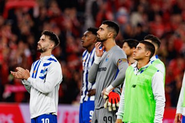 Fabio Vieira, Diogo Costa Liga Portekiz maçı sırasında SL Benfica ve FC Porto takımları arasında Estadio Da Luz (Maciej Rogowski)