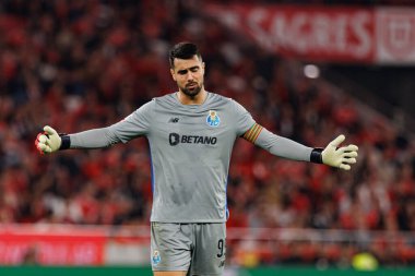 Diogo Costa, Liga Portekiz maçı sırasında Estadio Da Luz 'da SL Benfica ve FC Porto takımları arasında görüldü (Maciej Rogowski)