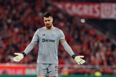Diogo Costa, Liga Portekiz maçı sırasında Estadio Da Luz 'da SL Benfica ve FC Porto takımları arasında görüldü (Maciej Rogowski)