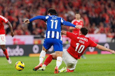 Pepe, Orkun Kokcu Liga Portekiz maçı sırasında Estadio Da Luz 'da SL Benfica ve FC Porto takımları arasında görüldü (Maciej Rogowski)