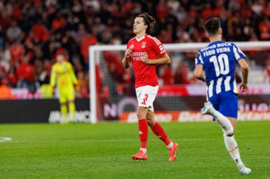 Alvaro Carreras, Liga Portekiz maçında SL Benfica ve FC Porto takımları arasında Estadio Da Luz 'da görüldü (Maciej Rogowski)