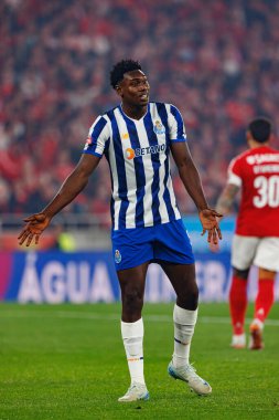 Samu Omorodion, Liga Portekiz maçı sırasında Estadio Da Luz 'da SL Benfica ve FC Porto takımları arasında görüldü (Maciej Rogowski)