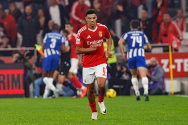Alexander Bah, Liga Portekiz maçı sırasında Estadio Da Luz 'da SL Benfica ve FC Porto takımları arasında görüldü (Maciej Rogowski)