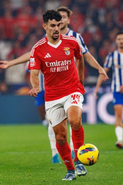 Tomas Araujo, Liga Portekiz maçı sırasında Estadio Da Luz 'da SL Benfica ve FC Porto takımları arasında görüldü (Maciej Rogowski)