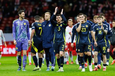 Andrew Robertson, Polonya ve İskoçya milli takımları arasındaki UEFA Uluslar Ligi maçında PGE Narodowy 'de (Maciej Rogowski)