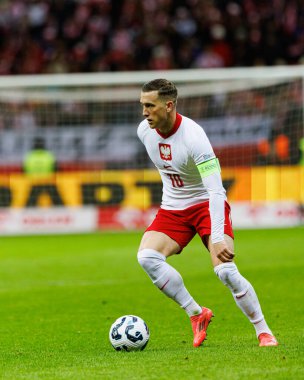 Piotr Zielinski seen during UEFA Nations League game between national teams of Poland and Scotland at PGE Narodowy (Maciej Rogowski) clipart