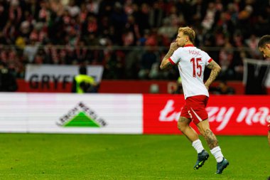 Tymoteusz Puchacz, UEFA Uluslar Ligi maçında Polonya ve İskoçya milli takımları arasında PGE Narodowy 'da görüldü (Maciej Rogowski)
