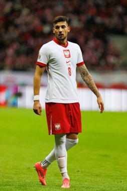 Jakub Moder, Polonya ve İskoçya milli takımları arasında oynanan UEFA Uluslar Ligi maçı sırasında PGE Narodowy 'da görüldü (Maciej Rogowski)