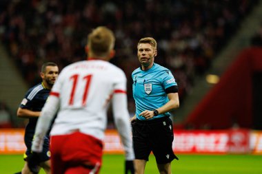 Polonya ve İskoçya milli takımları arasında oynanan UEFA Uluslar Ligi maçı sırasında PGE Narodowy 'da Christian Dingert görüldü (Maciej Rogowski)