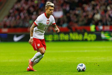 Kamil Piatkowski, UEFA Uluslar Ligi maçında Polonya ve İskoçya milli takımları arasında PGE Narodowy 'da görüldü (Maciej Rogowski)