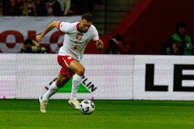 Sebastian Walukiewicz, UEFA Uluslar Ligi maçında Polonya ve İskoçya milli takımları arasında PGE Narodowy 'da görüldü (Maciej Rogowski)