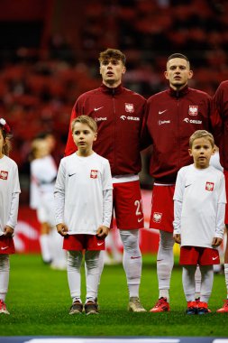 Nicola Zalewski, Sebastian Szymanski UEFA Uluslar Ligi maçında Polonya ve İskoçya milli takımları arasında PGE Narodowy 'da görüldü (Maciej Rogowski)