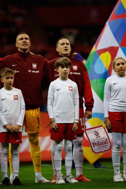 Lukasz Skorupski ve Piotr Zielinski, Polonya ve İskoçya milli takımları arasında oynanan UEFA Uluslar Ligi maçında PGE Narodowy 'da (Maciej Rogowski)