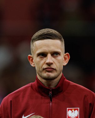 Sebastian Szymanski, Polonya ve İskoçya milli takımları arasında PGE Narodowy 'de oynanan UEFA Uluslar Ligi maçında görüldü (Maciej Rogowski)