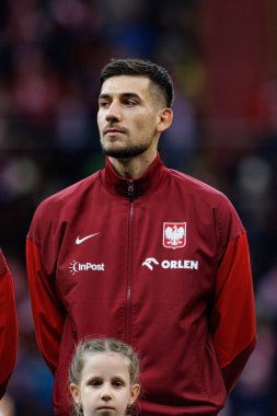 Jakub Moder, Polonya ve İskoçya milli takımları arasında oynanan UEFA Uluslar Ligi maçı sırasında PGE Narodowy 'da görüldü (Maciej Rogowski)