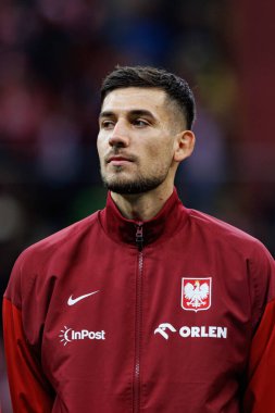 Jakub Moder, Polonya ve İskoçya milli takımları arasında oynanan UEFA Uluslar Ligi maçı sırasında PGE Narodowy 'da görüldü (Maciej Rogowski)