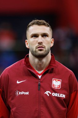 Sebastian Walukiewicz, UEFA Uluslar Ligi maçında Polonya ve İskoçya milli takımları arasında PGE Narodowy 'da görüldü (Maciej Rogowski)