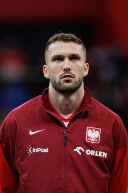 Sebastian Walukiewicz, UEFA Uluslar Ligi maçında Polonya ve İskoçya milli takımları arasında PGE Narodowy 'da görüldü (Maciej Rogowski)