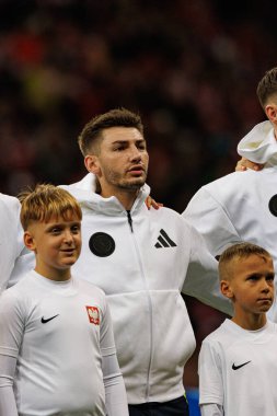 Billy Gilmour, Polonya ve İskoçya milli takımları arasında PGE Narodowy 'de oynanan UEFA Uluslar Ligi maçında görüldü (Maciej Rogowski)