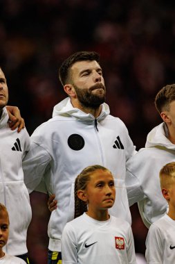 Polonya ve İskoçya milli takımları arasında oynanan UEFA Uluslar Ligi maçı sırasında PGE Narodowy 'da görüldü (Maciej Rogowski)