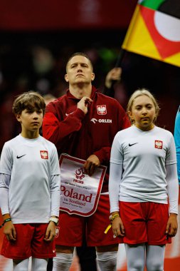 Piotr Zielinski, Polonya ve İskoçya milli takımları arasında PGE Narodowy 'de oynanan UEFA Uluslar Ligi maçında görüldü (Maciej Rogowski)