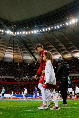 Nicola Zalewski, Polonya ve İskoçya milli takımları arasında PGE Narodowy 'de oynanan UEFA Uluslar Ligi maçında görüldü (Maciej Rogowski)