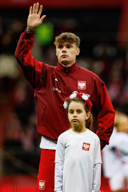 Nicola Zalewski, Polonya ve İskoçya milli takımları arasında PGE Narodowy 'de oynanan UEFA Uluslar Ligi maçında görüldü (Maciej Rogowski)