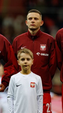 Sebastian Szymanski, Polonya ve İskoçya milli takımları arasında PGE Narodowy 'de oynanan UEFA Uluslar Ligi maçında görüldü (Maciej Rogowski)