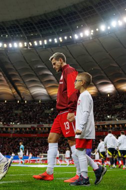 Jakub Kaminski, Polonya ve İskoçya milli takımları arasında PGE Narodowy 'de oynanan UEFA Uluslar Ligi maçında görüldü (Maciej Rogowski)
