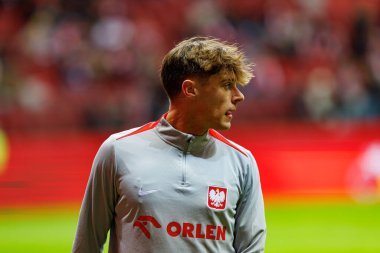 Nicola Zalewski, Polonya ve İskoçya milli takımları arasında PGE Narodowy 'de oynanan UEFA Uluslar Ligi maçında görüldü (Maciej Rogowski)