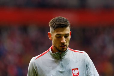 Jakub Moder, Polonya ve İskoçya milli takımları arasında oynanan UEFA Uluslar Ligi maçı sırasında PGE Narodowy 'da görüldü (Maciej Rogowski)