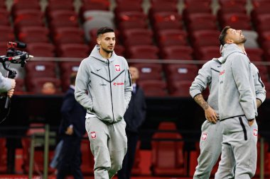 Jakub Moder, Polonya ve İskoçya milli takımları arasında oynanan UEFA Uluslar Ligi maçı sırasında PGE Narodowy 'da görüldü (Maciej Rogowski)