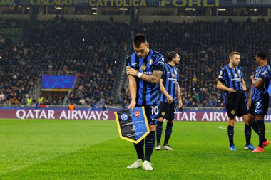 Lautaro Martinez UEFA Şampiyonlar Ligi maçında Internazionale Milano ve Arsenal FC (Maciej Rogowski) takımları arasında görüldü.)