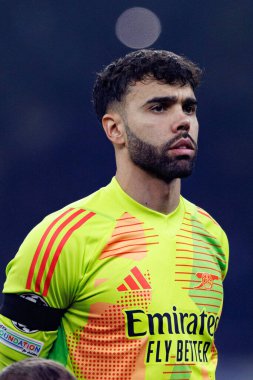 David Raya UEFA Şampiyonlar Ligi maçında Internazionale Milano ve Arsenal FC (Maciej Rogowski) takımları arasında görüldü.)