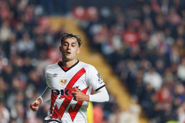 Pedro Diaz, Estadio de Vallecas 'ta Rayo Vallecano ve UD Las Palmas takımları arasında oynanan LaLiga EA SPORTS maçı sırasında görüldü (Maciej Rogowski)
