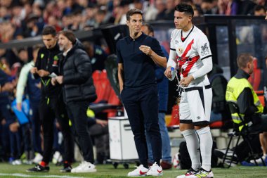 Inigo Perez, James Rodriguez LaLiga EA SPORTS maçı sırasında Estadio de Vallecas 'ta Rayo Vallecano ve UD Las Palmas takımları arasında görüldü (Maciej Rogowski)